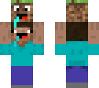 derp steve with derp grass block