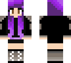 purple ombre hair girl