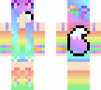 rainbow wolf girl