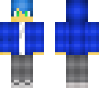cool blue boy  with hood