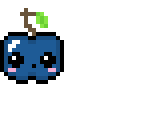 kawai blue apple