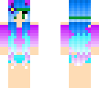 kawaii ombre blue haired girl