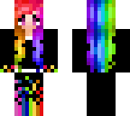 rainbow outfit girl