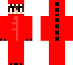 red dino suit