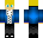 blue hooded human