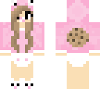 pink cookie with bunny slippers