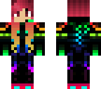 rainbow neon girl