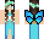 aqua blue fairy girl