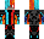 blue and red flame