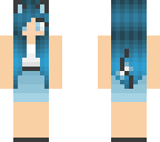 blue cat girl