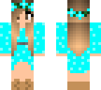 blue summer dress girl