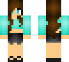 cute cyan crop top with black shorts