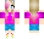 edit of girl with pink ends
