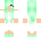 flying mint bunny white dress