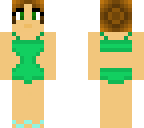 green one-piece swimsuit
