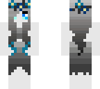 grey girl with blue