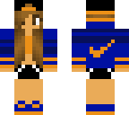 orange and blue nike girl