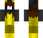 akasya wearing a golden freddy outfit