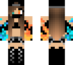 blue and red flame girl