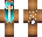 blue haired deer girl