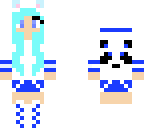 blue panda girl