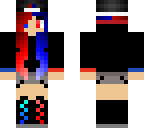 edit of a blue and red haired girl