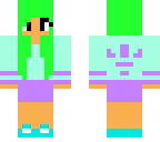 green haired girl