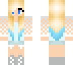 summer girl blue dip hair