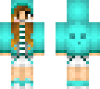 cyan slime hoodie girl old