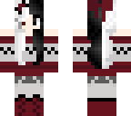 evil girl with black and white hair