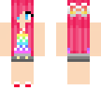 girl with pink hair