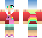 gool girl omg 8 unicorn blua hair and headphone