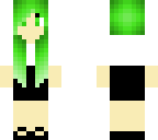 green hair girl by naaitty xd 