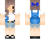 kawaii school girl blue