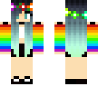 rainbow girl with a bikini
