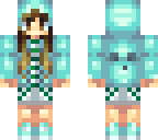 reshaded cyan hoodie slime girl