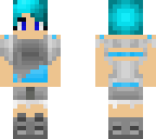 short blue haired girl