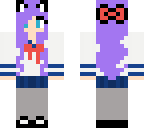 kawaii school cat girl