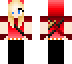 girl with ombre top and sword