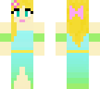green-blue dress girl