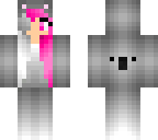 half pink half silver koala