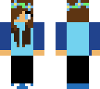 modest blue girl
