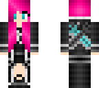 pink hair sword girl