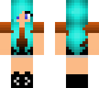 autumn blue hair boots orange