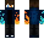 blue and red flame hoodie