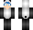blue hair panda 