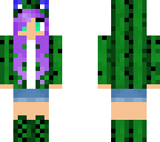cactus jumper girl with purple hair