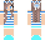 cute girl with stripes