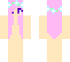 pink haired girl flower base