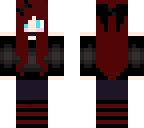 red goth teen